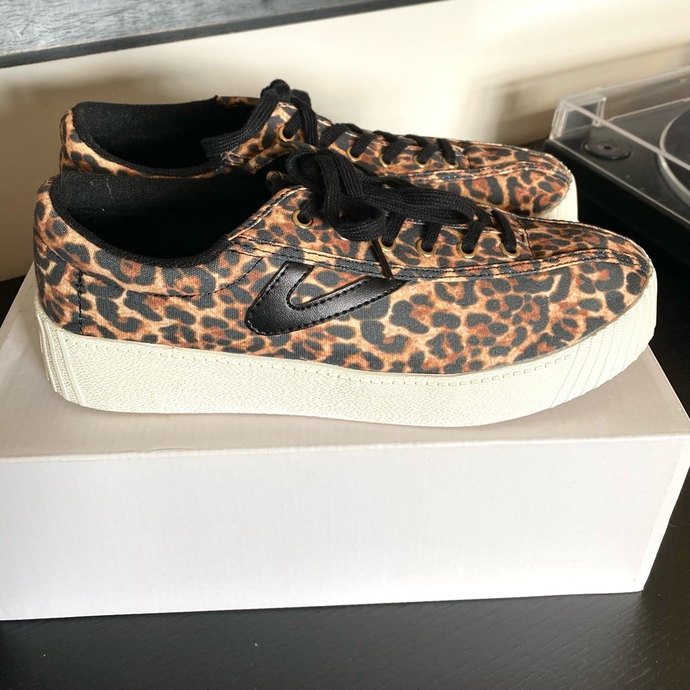 Tretorn Nylite Blod Leopard Print Sneakers